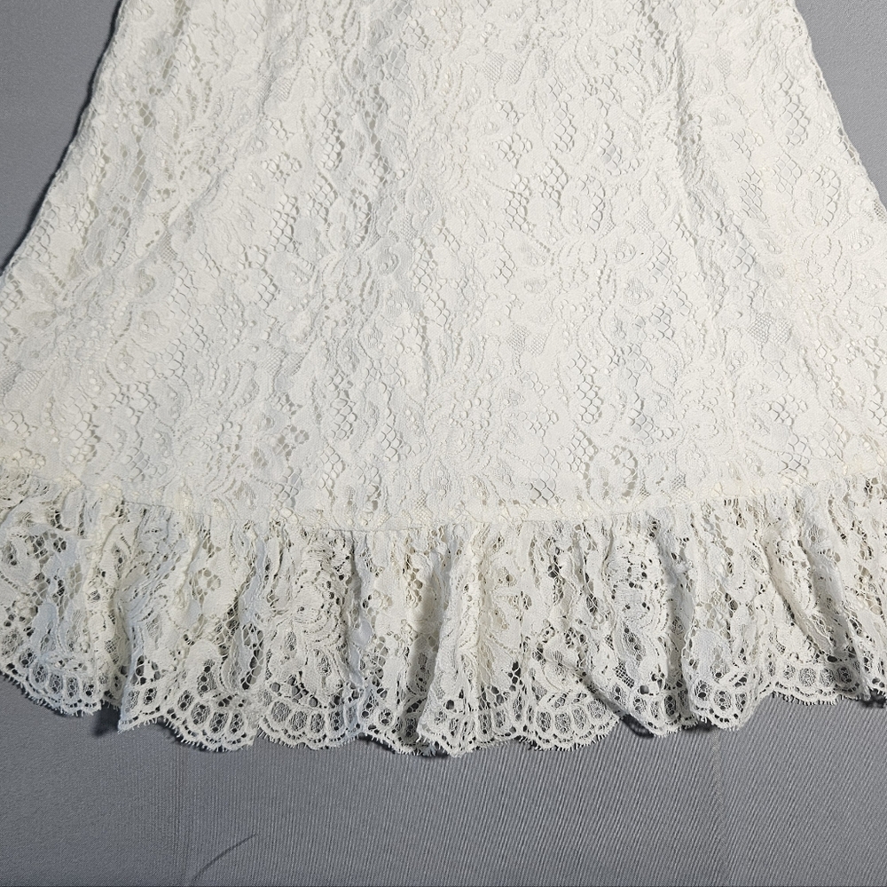 Draper James Lace Trim Sleeveless White Romantic Midi Sz 8 Wedding Boho NWT - Picture 5 of 9